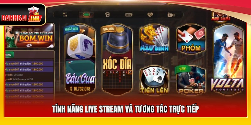 Tính năng phát trực tiếp kết hợp tương tác thời gian thực